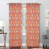City Block Curtains Orange-Yellow texture
